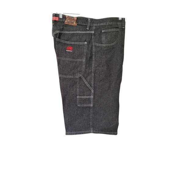 Vintage Y2K Ecko Unltd Baggy Denim Shorts Embroidered Logo Size 38 - Picture 7 of 14